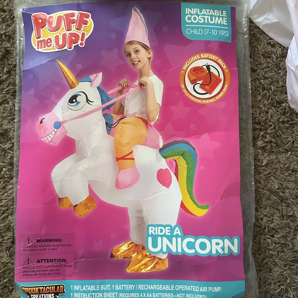 Puff Me Up! Inflatable Ride-a-Unicorn Costume